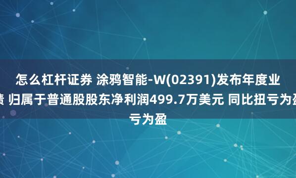 怎么杠杆证券 涂鸦智能-W(02391)发布年度业绩 归属于普通股股东净利润499.7万美元 同比扭亏为盈